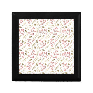 Floral pattern with berries gift box