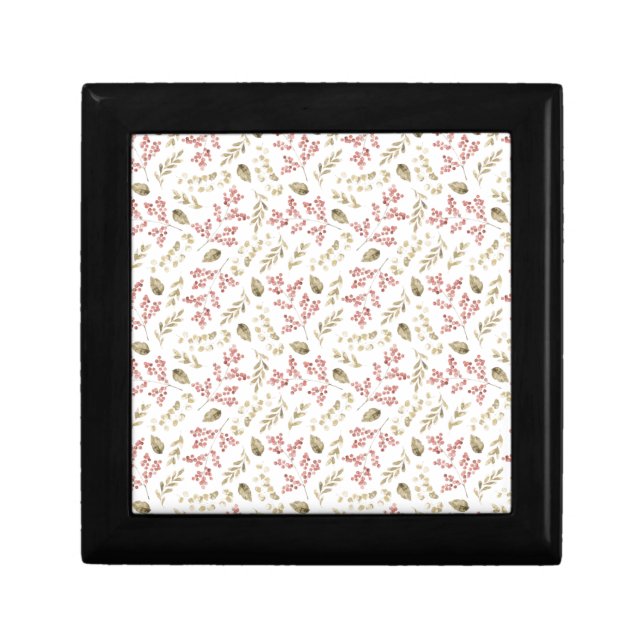 Floral pattern with berries gift box (Front)