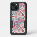 Floral pattern with bird and butterfly iPhone 13 case
