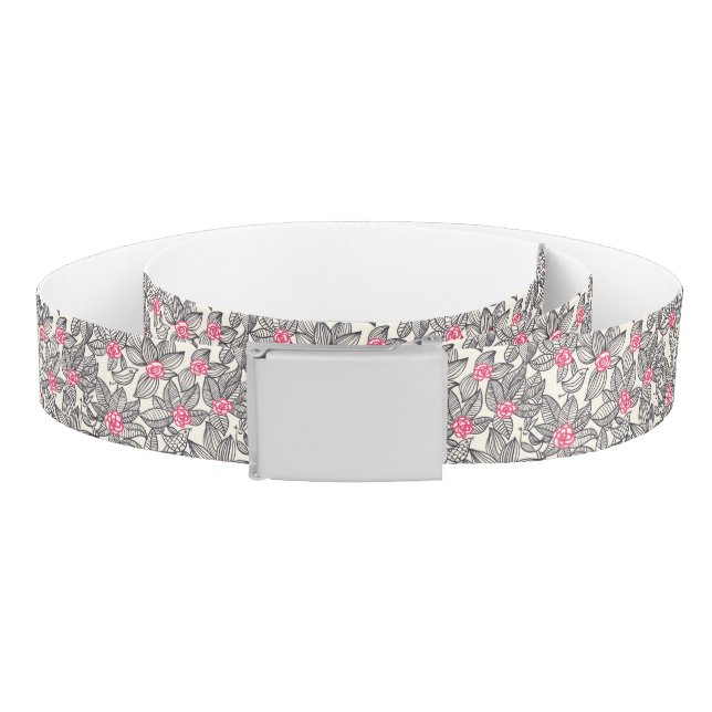 Floral pattern with cartoon birds belt (Coil)