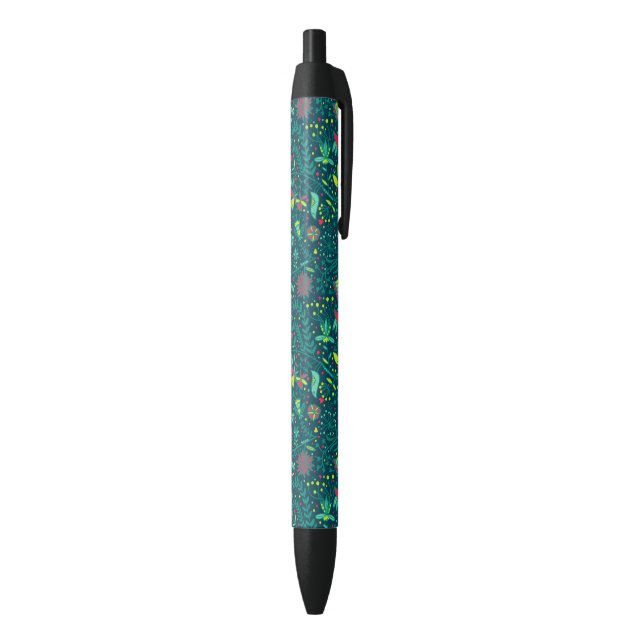 Floral pattern with cartoon birds pen (Bottom (Vertical))