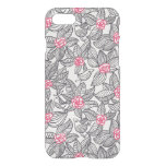 Floral pattern with cartoon birds iPhone SE/8/7 case