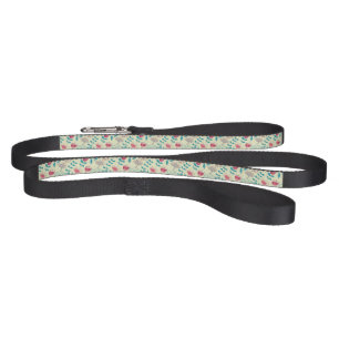 Floral pattern with cartoon cats pet leash