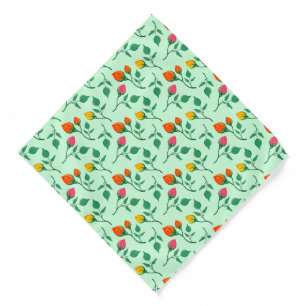 Floral pattern with colored rose flowers bandana