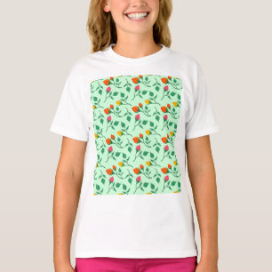 Floral pattern with colored rose flowers T-Shirt