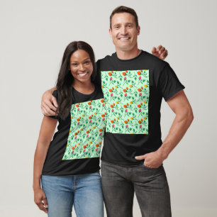 Floral pattern with colored rose flowers T-Shirt