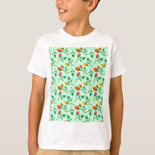 Floral pattern with colored rose flowers T-Shirt