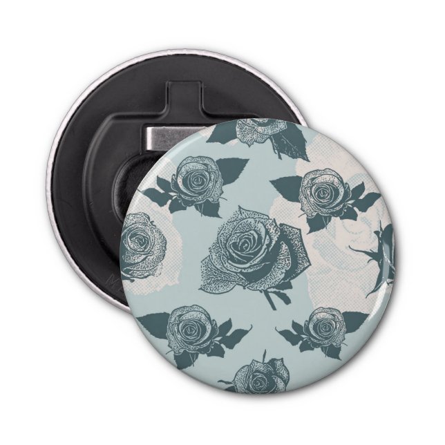 Floral pattern with rose bottle opener (Front)