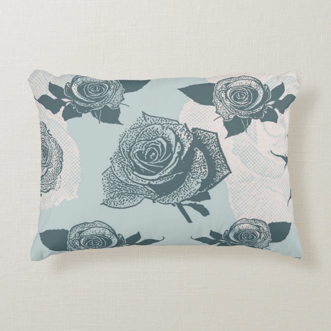 Floral pattern with rose decorative pillow (Front)