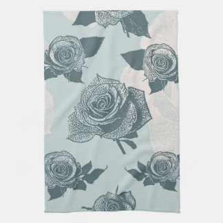 Floral pattern with rose towel
