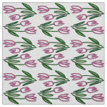 Floral pattern with tulips. fabric