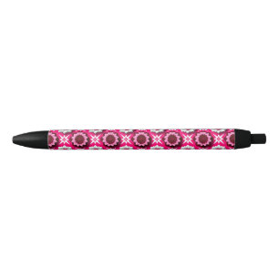 Floral Pattern With Vibrant Pink and White Lotus Pen