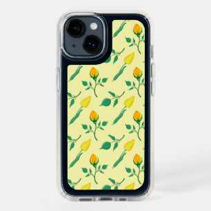 Floral pattern with yellow rose and tulip flowers speck iPhone 14 case