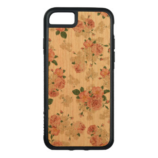 Floral pattern wooden iphone carved iPhone 8/7 case
