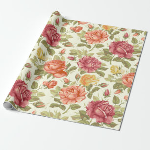 Floral pattern wrapping paper