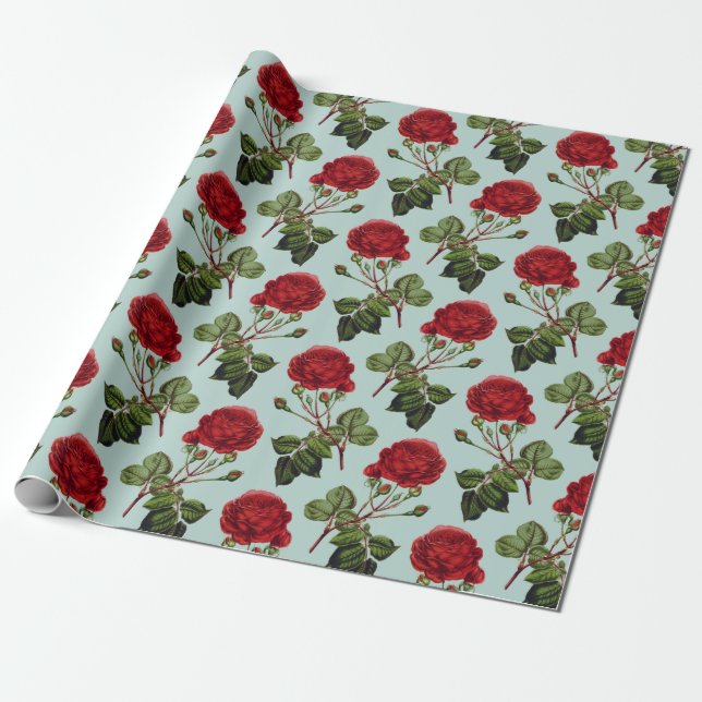 Floral pattern Wrapping Paper (Unrolled)