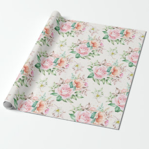 Floral pattern wrapping paper
