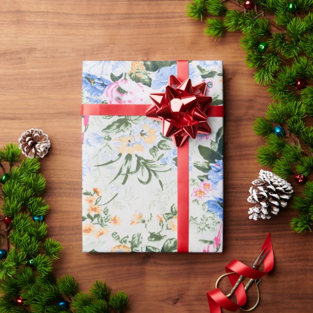 floral pattern wrapping paper (Holiday Gift)