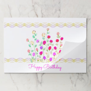 Floral Patterned Paper Placemat 25 Piece Set