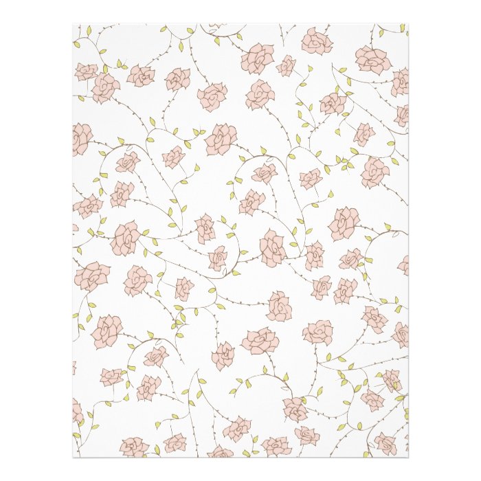 Floral patterns, roses, floral prints, flowers custom letterhead