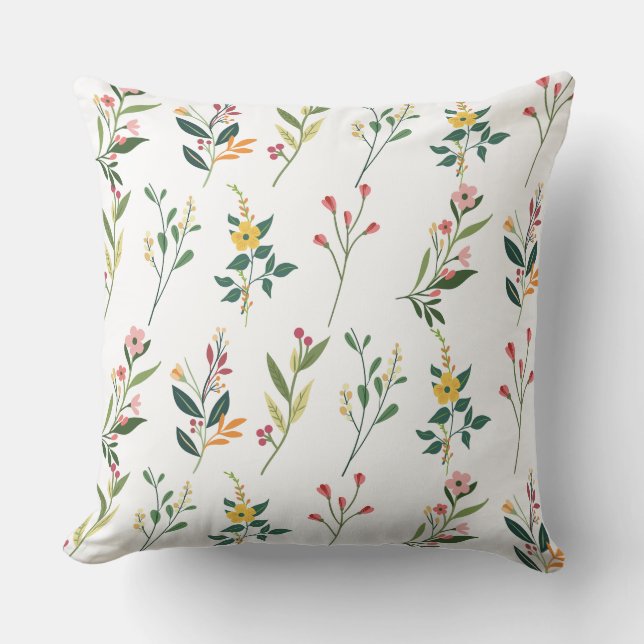 Floral patterns Spring  Throw Pillow (Front)