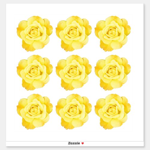 Floral Patterns Yellow Rose Decorative Colorful Sticker