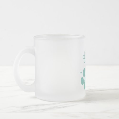 Floral paw print frosted glass coffee mug