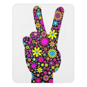 FLORAL PEACE HAND SIGN