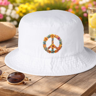 Floral Peace Sign Hat
