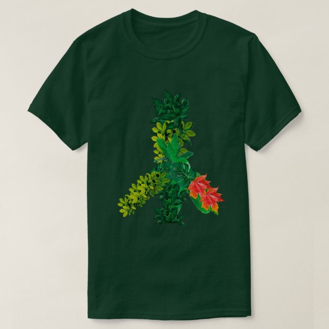 Floral Peace Sign T-Shirt (Design Front)
