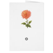 Floral Peach Orange Dahlia Flower Painting (Back)