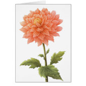 Floral Peach Orange Dahlia Flower Painting (Front)