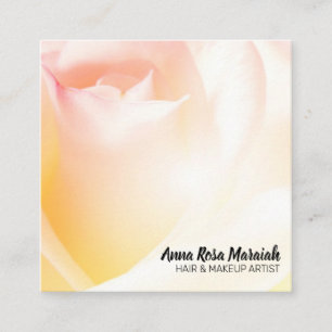 ~* Floral Peach Rose Flower Pink Business Card