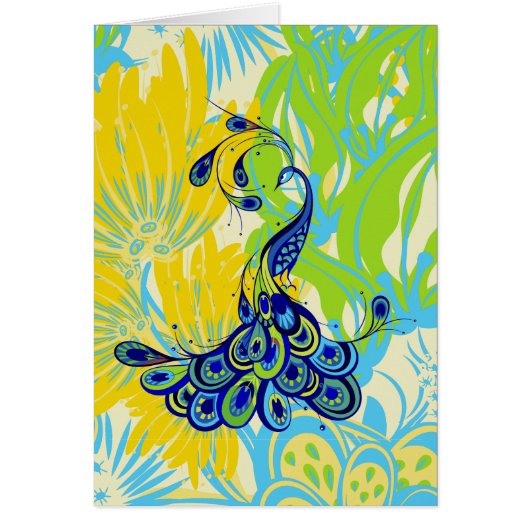 floral peacock cards (Front)