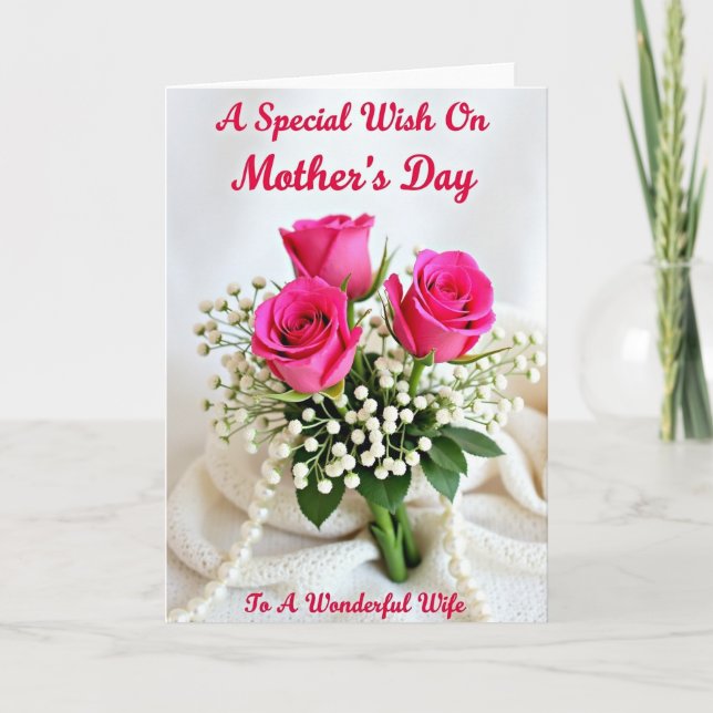 Floral Pearl Mothers Day Card (Front)