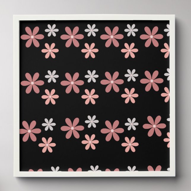 Floral Peel & Stick Wall Art | Framed & Tile Print (Front Set)