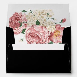 Floral Peonies and Roses 5x7 Invitation Envelope