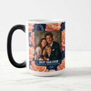 Floral Peonies Flower Daddy Birthday Iced Coffee Color Morph Mug