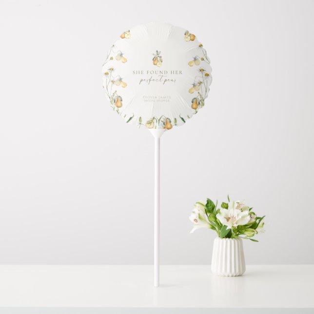 Floral perfect pear bridal shower balloon (In SItu)