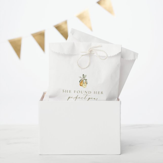 Floral perfect pear bridal shower favor bag (Party)