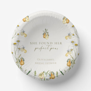Floral perfect pear bridal shower paper bowls