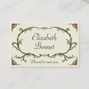 Floral Personal Vintage Victorian Business Card