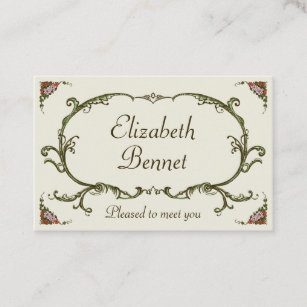 Floral Personal Vintage Victorian Business Card