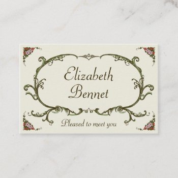 Floral Personal Vintage Victorian Business Card by forbz4design at Zazzle