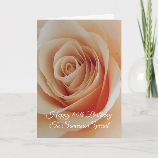 Floral Personalised 80th Birthday Card (Front)