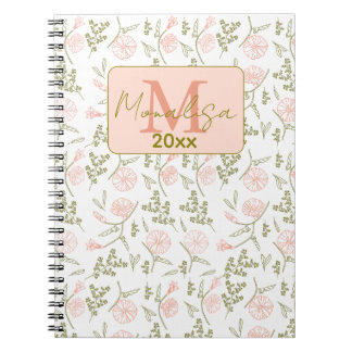 floral personalised Spiral Photo Notebook
