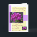 Floral Personalised Wife Birthday Card<br><div class="desc">Greeting card floral wife birthday card. Customise this birthday card with any text then have it printed and sent to you or instantly download it to your mobile device. Should you require any help with customising then contact us through the link on this page. Floral photography personalised wife birthday card...</div>