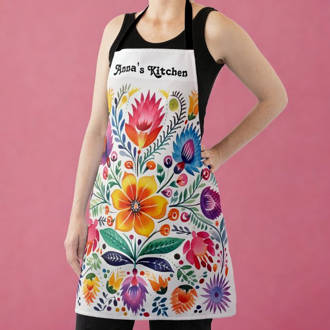 Floral  Personalized  Apron (Creator Uploaded)