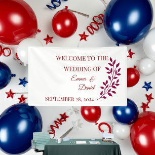 Floral Personalized Banner Grad Baby Anniv