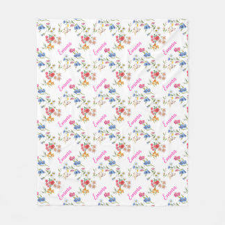 Floral Personalized Blanket 